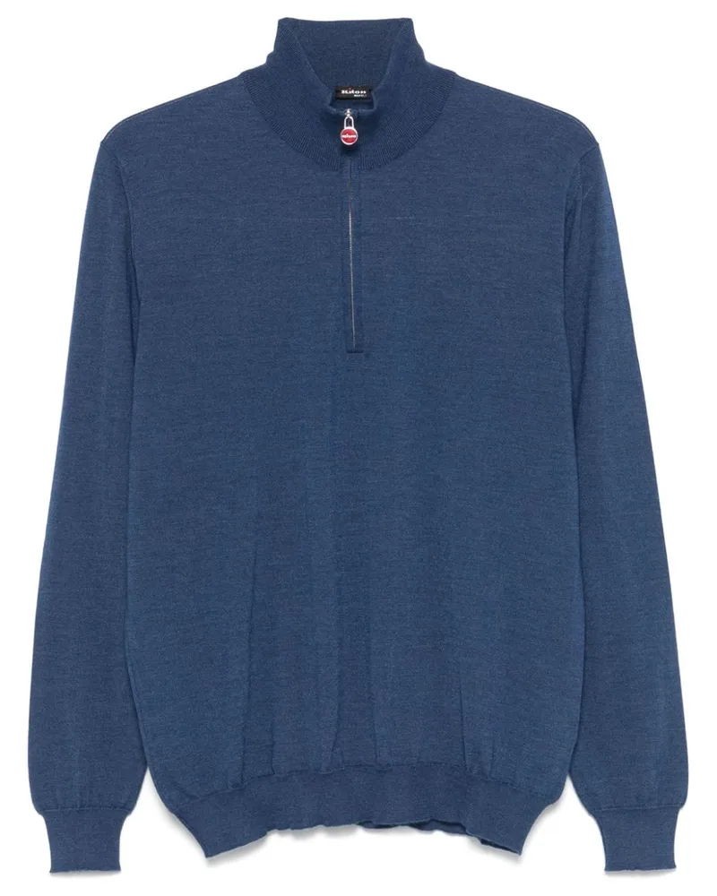 Kiton Fein gestrickter Pullover - Blau Blau