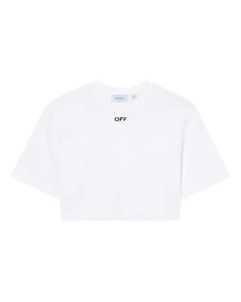 OFF-WHITE Cropped-T-Shirt mit Logo-Print - Weiß Weiß