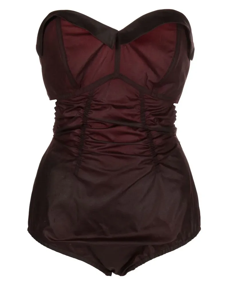 Maison Margiela Gewachster Body im Corsage-Style - Rot Rot