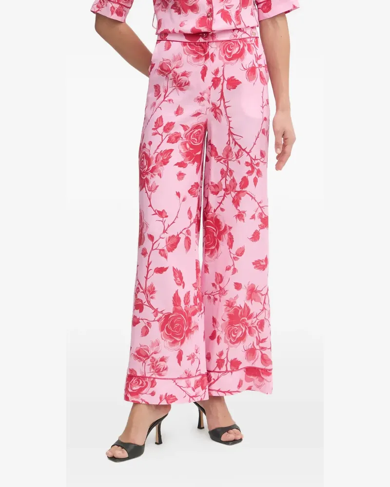 Fracomina floral-print palazzo pants - Rosa Rosa