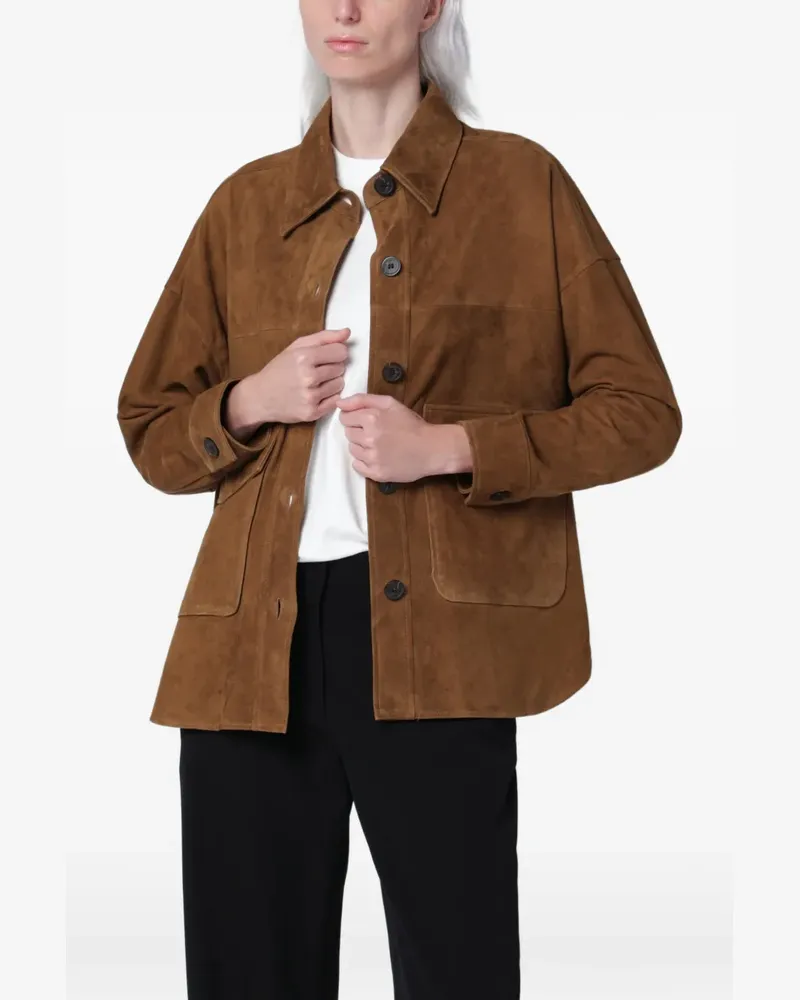 Arma Kaylee suede overshirt - Braun Braun