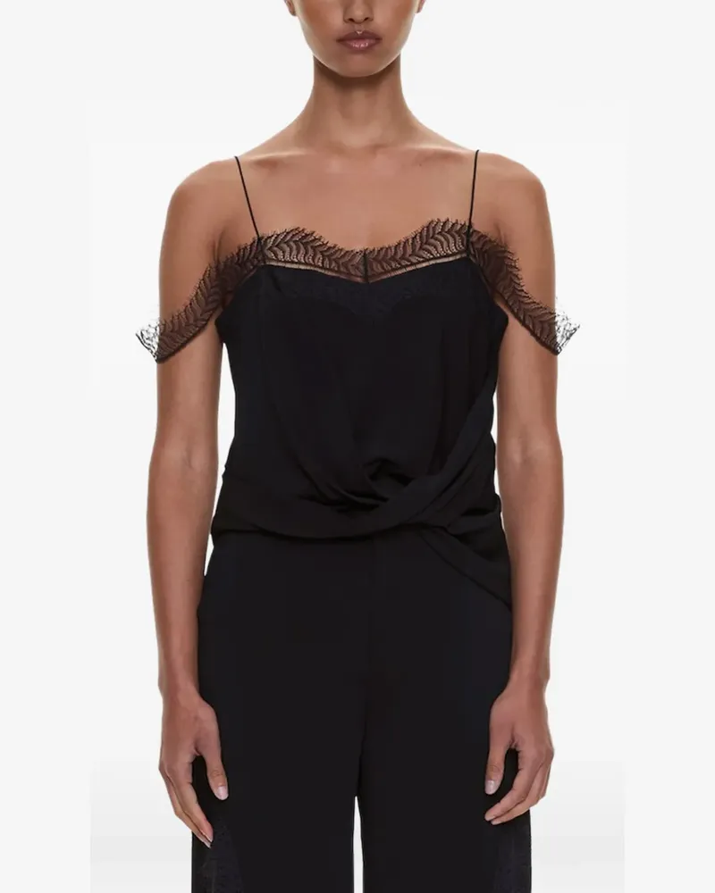 Christopher Esber Miro lace-trim top - Schwarz Schwarz