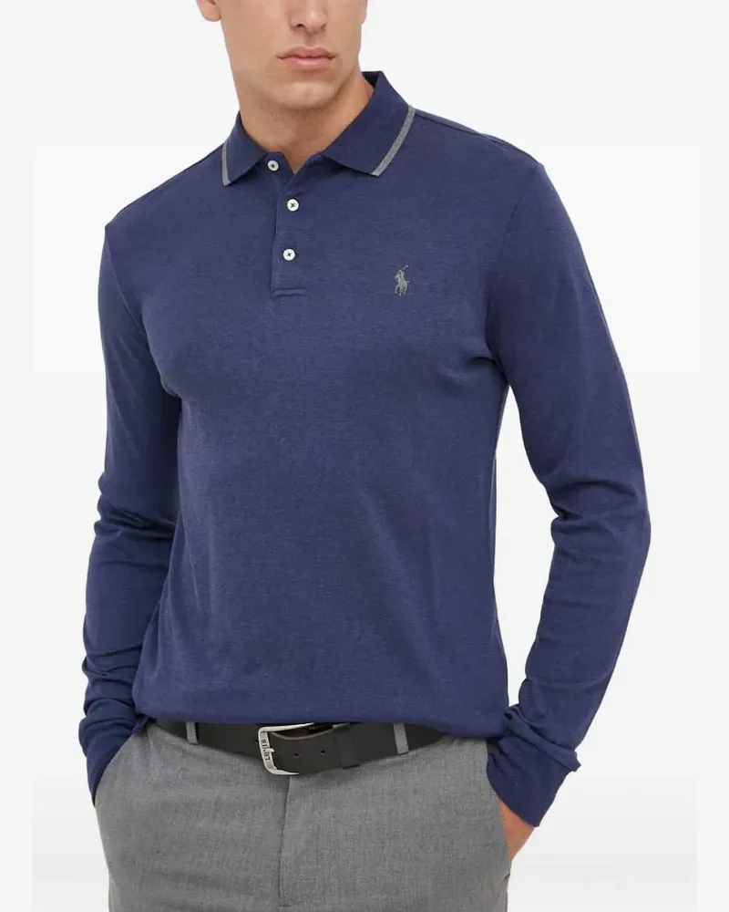 Ralph Lauren Langärmeliges Poloshirt - Blau Blau