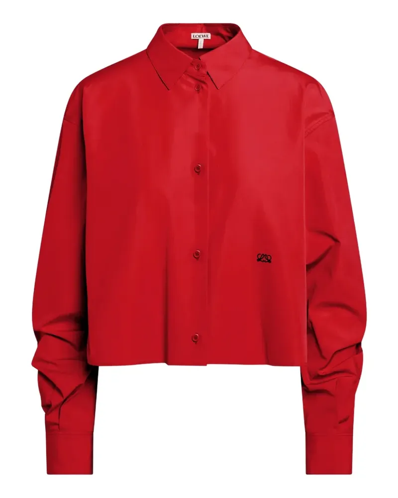 Loewe Cropped-Hemd mit Logo - Rot Rot