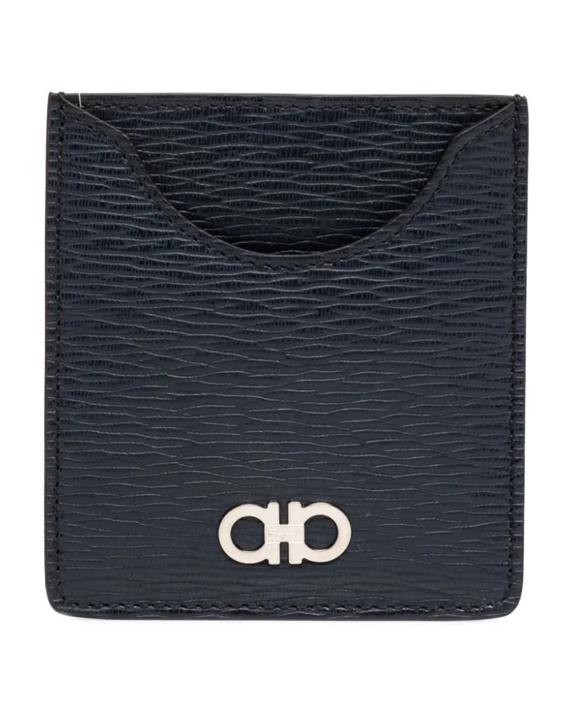 Ferragamo Kartenetui mit Logo-Prägung - Blau Blau