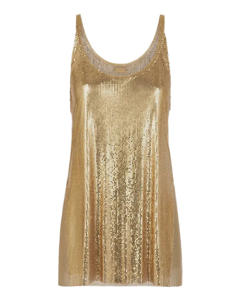 Paco Rabanne Trägershirt aus Mesh - Gold Gold