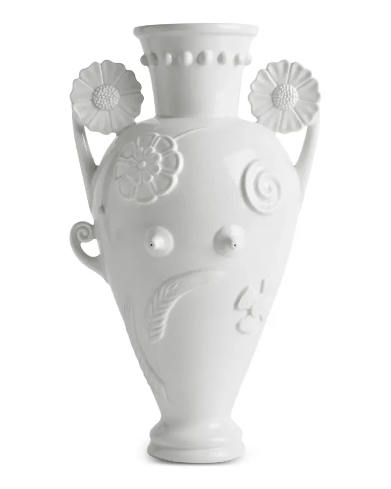 L’OBJET Pantheon Persephone Porzellanvase (47cm x 26,5cm) - Weiß Weiß