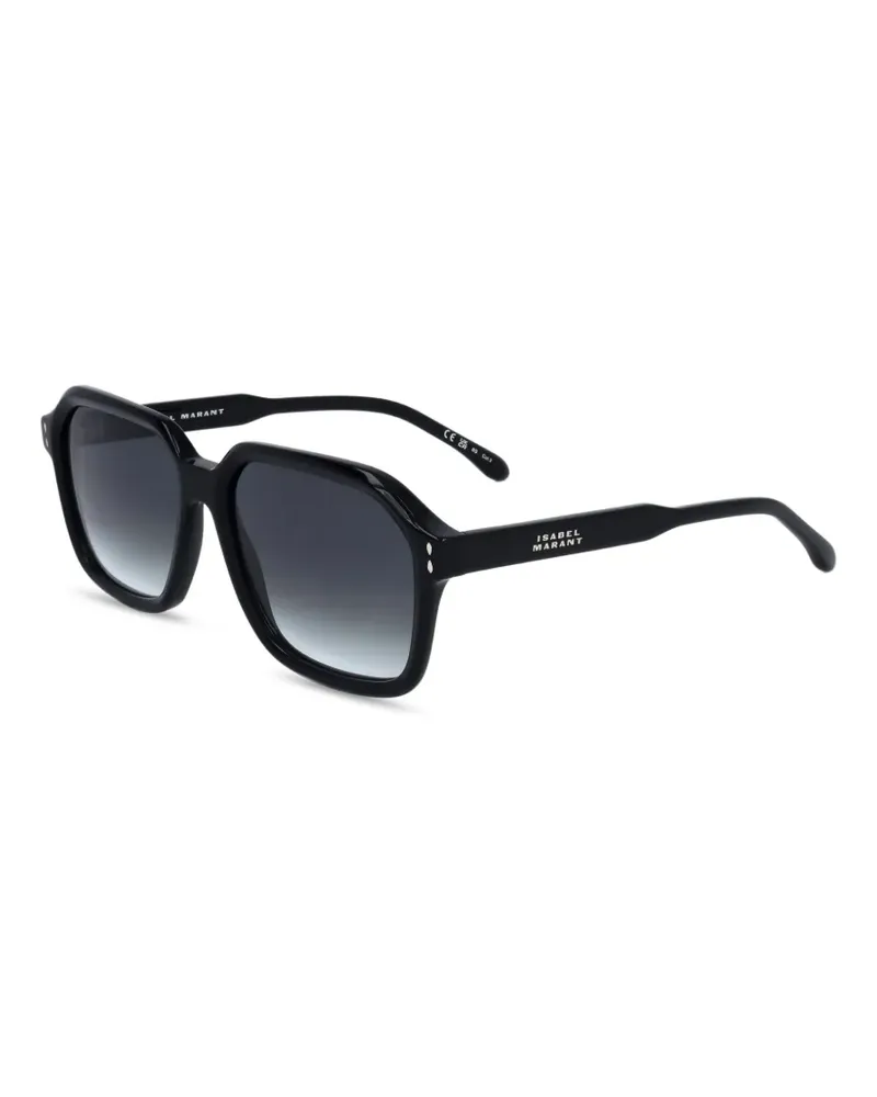 Isabel Marant Sonnenbrille mit geometrischem Gestell - Schwarz Schwarz