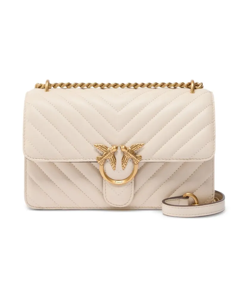 Pinko Gesteppte Love Schultertasche - Nude Nude