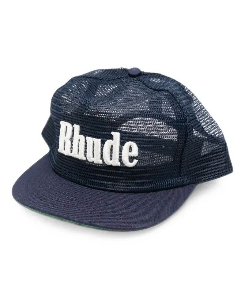 RHUDE logo-embroidered mesh baseball cap - Blau Blau