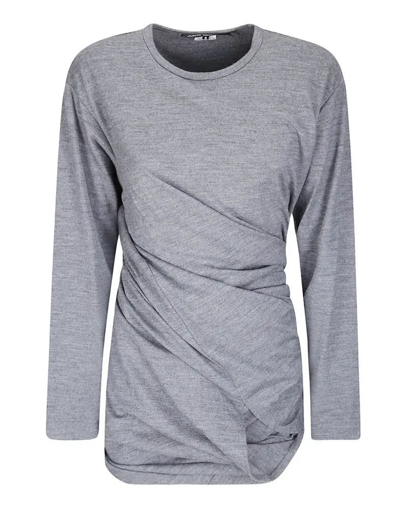 Junya Watanabe Drapiertes Langarmshirt - Grau Grau