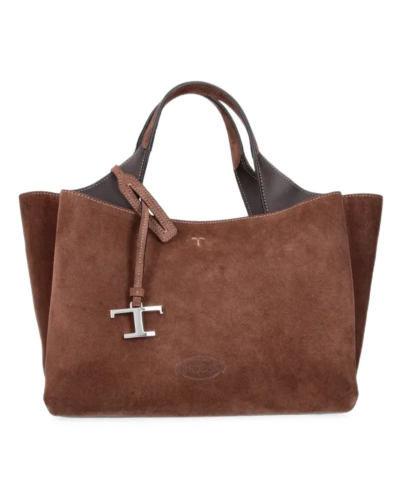 TOD'S bag in suede mini - Braun Braun