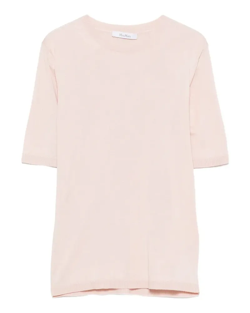 Max Mara Gestricktes T-Shirt - Rosa Rosa