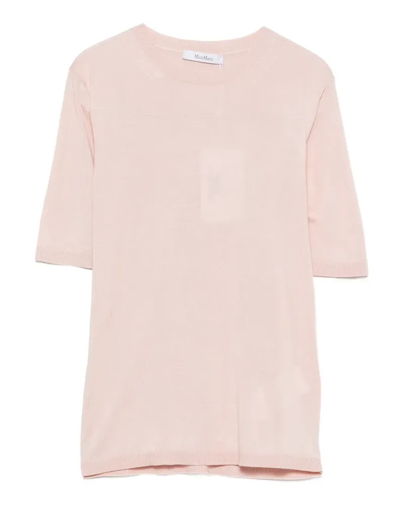 Max Mara short-sleeve knit T-shirt - Rosa Rosa