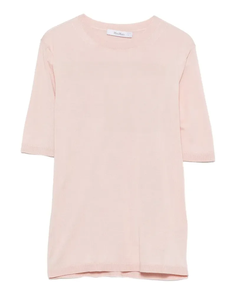 Max Mara Gestricktes T-Shirt - Rosa Rosa