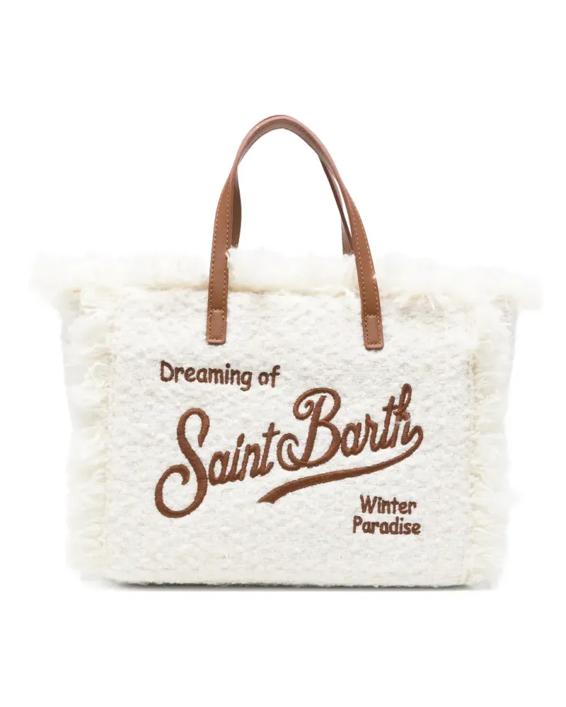 MC2 Saint Barth Tote Bag mit Fransen - Weiß Weiß