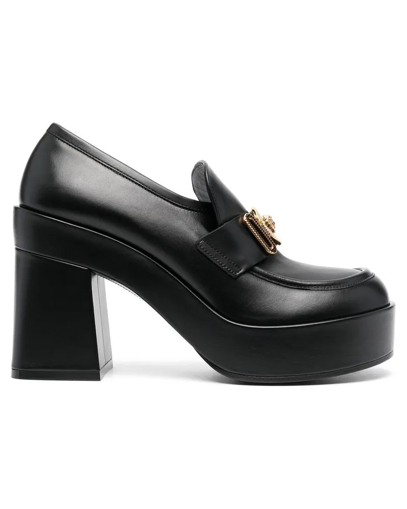 Versace Loafer mit Medusa-Köpfen Schwarz