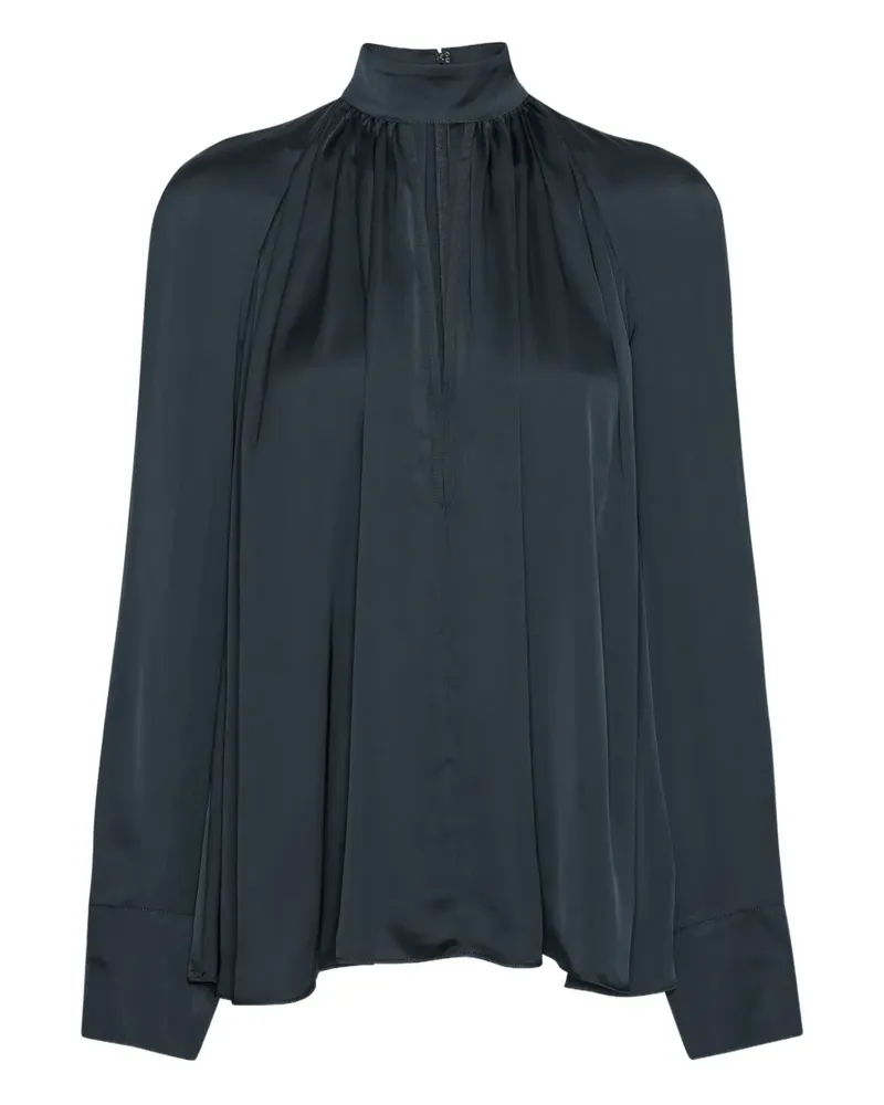 ROTATE Birger Christensen bow blouse - Blau Blau