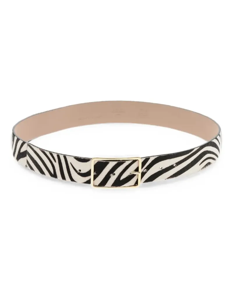 B-Low the Belt Gürtel mit Zebra-Print - Weiß Weiß