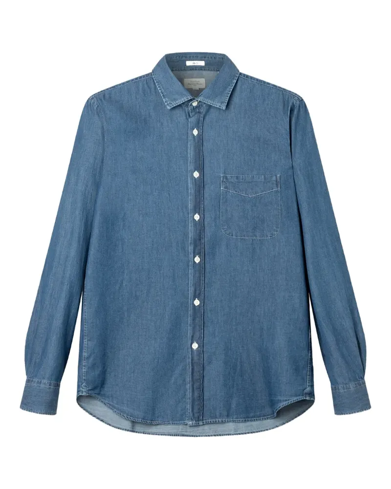 Hartford Hemd mit aufgesetzter Tasche - Blau Blau