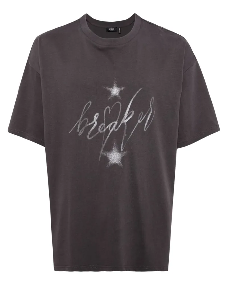 FIVE CM T-Shirt mit Glitter-Stern Grau