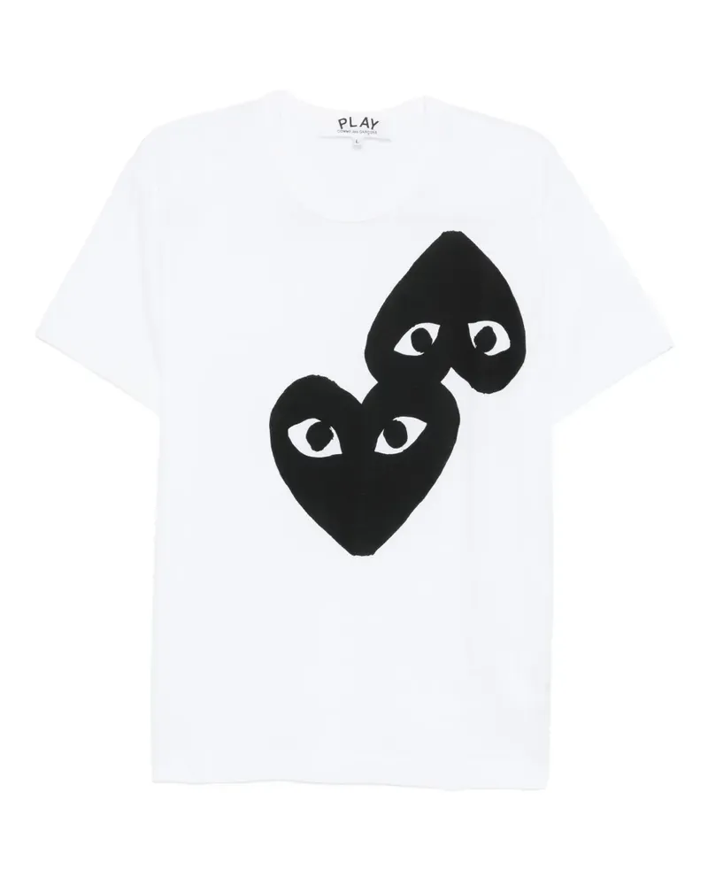 Comme des Garçons T-Shirt mit Herz-Print - Weiß Weiß