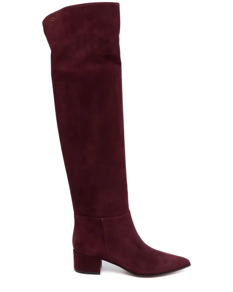 Gianvito Rossi Kniehohe Wildlederstiefel - Rot Rot