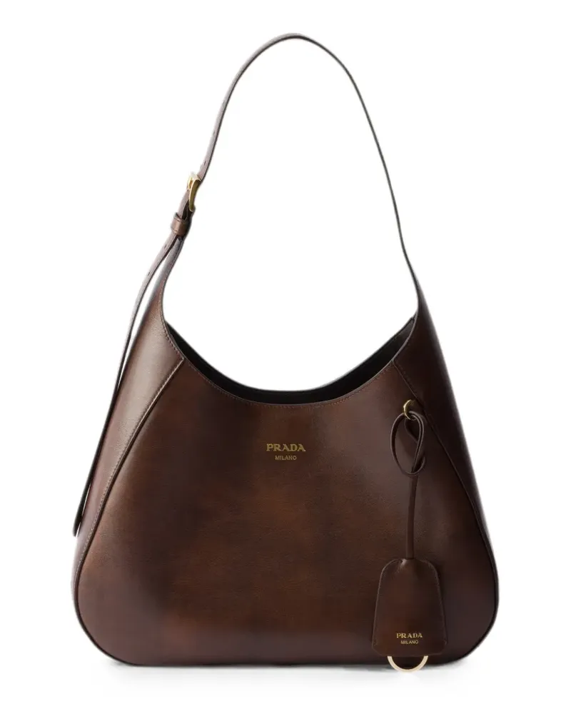 Prada Boogie medium leather bag - Braun Braun