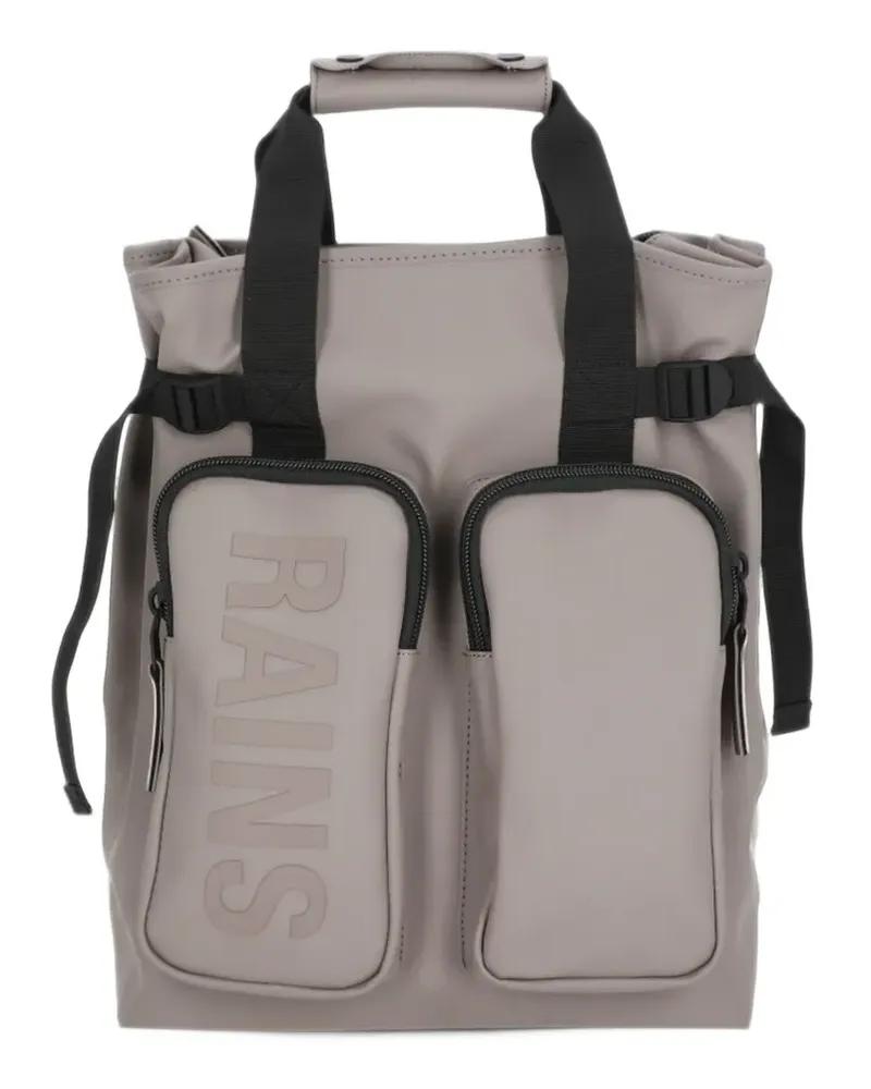 RAINS Texel logo-embossed backpack - Grau Grau