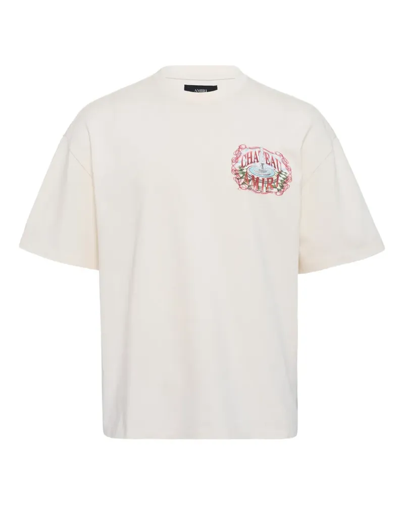 Amiri Chateau Sketch oversized cottonT-shirt - Nude Nude