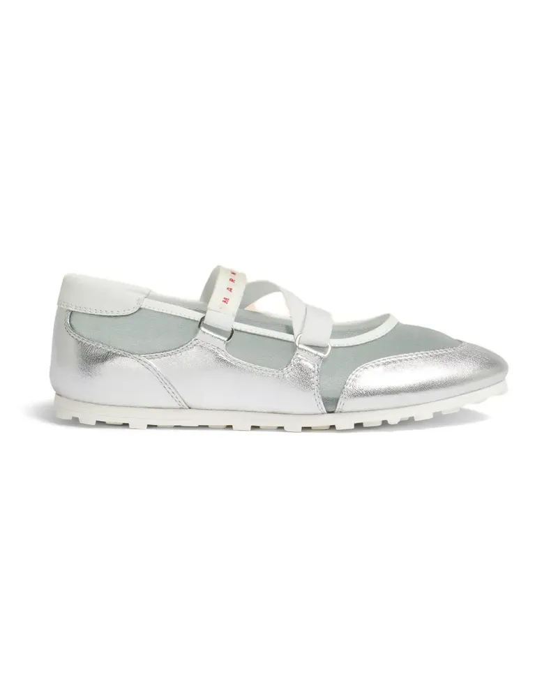 Marni criss-cross strap sneakers - Silber Silber