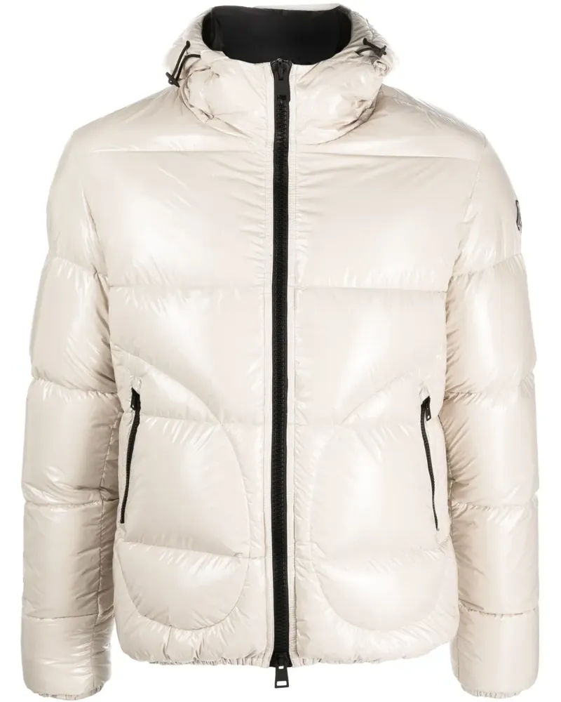 Herno Gefütterte Kapuzenjacke mit Logo-Patch - Nude Nude