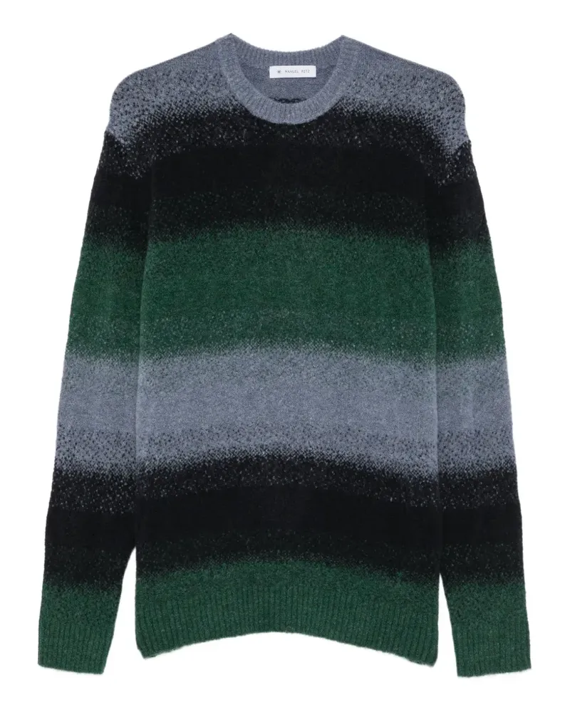Manuel Ritz Pullover mit Dégradé-Streifen - Grau Grau