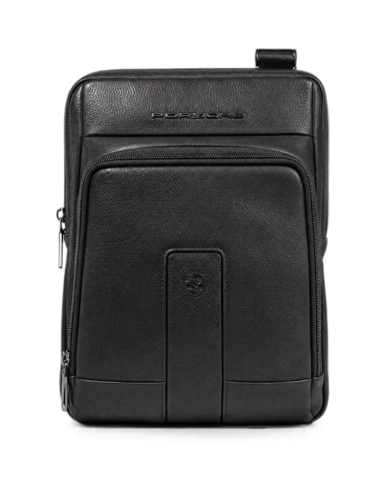 Piquadro Rucksack mit Logo-Schild - Schwarz Schwarz