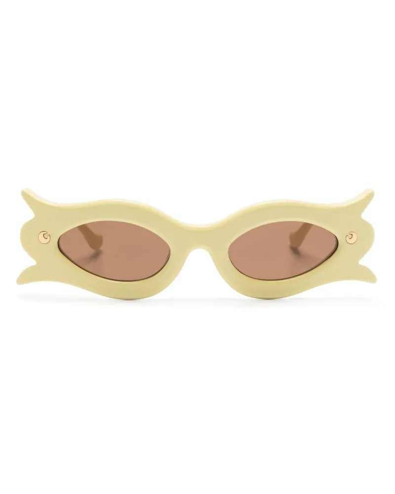 Nanushka Tully Sonnenbrille mit Blumengestell - Gelb Gelb