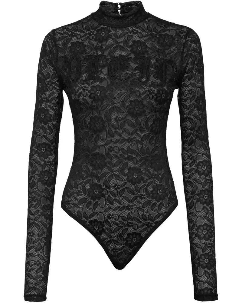 Philipp Plein Body aus Spitze - Schwarz Schwarz