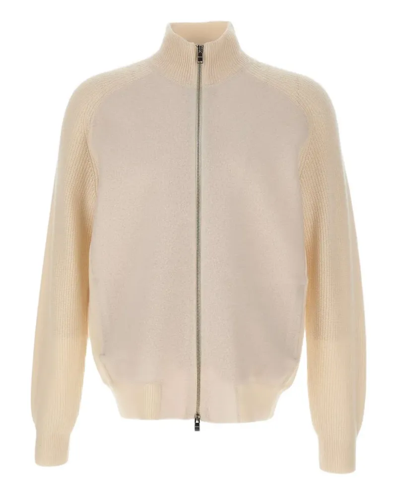 HUGO BOSS H-Hibisco zip-up cardigan - Nude Nude