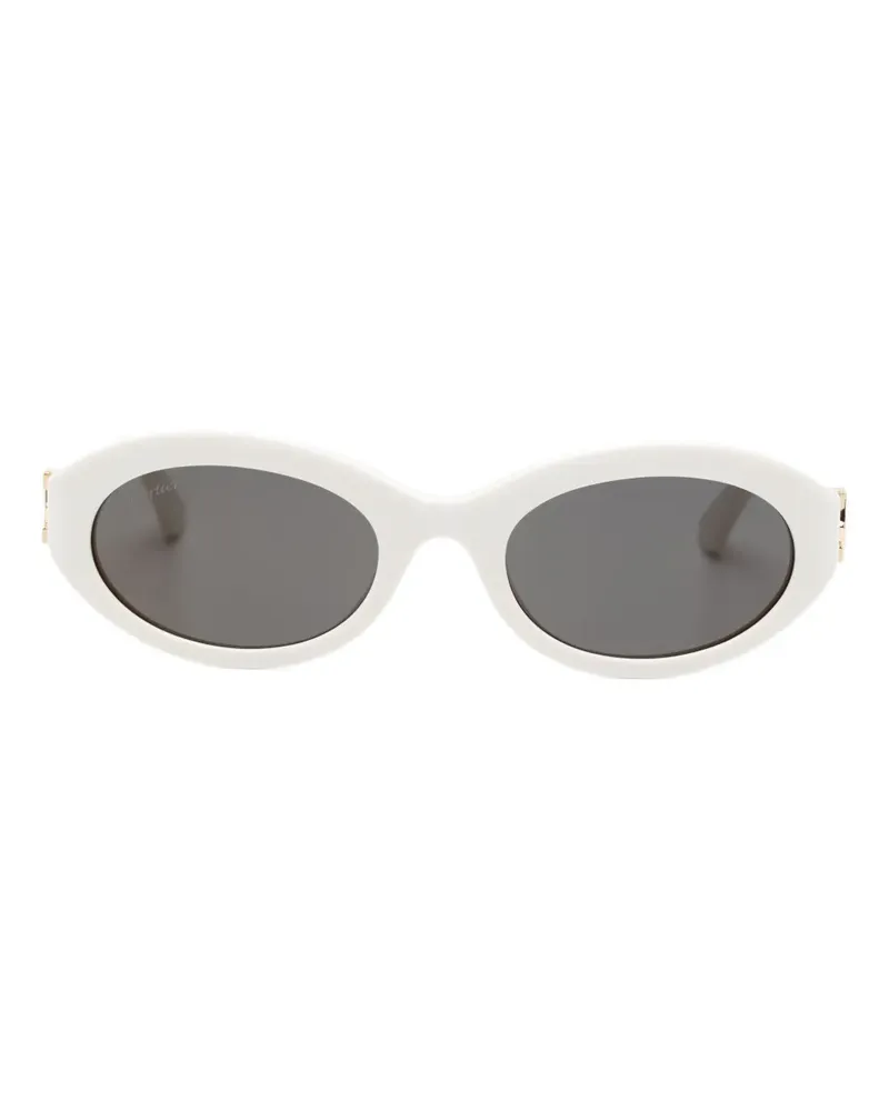 Cartier oval-frame sunglasses - Weiß Weiß