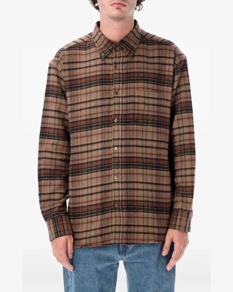 Portuguese Flannel Stalia Hemd mit Karo-Print - Braun Braun