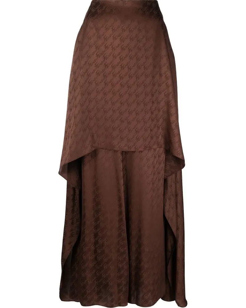 Fendi Weite Hose - Braun Braun