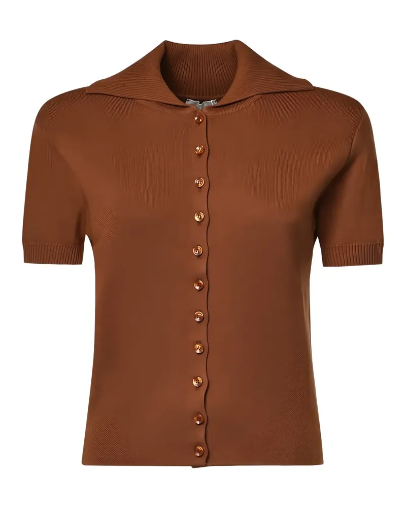 Magda Butrym Kurzärmeliger Cardigan mit Knopfleiste - Braun Braun