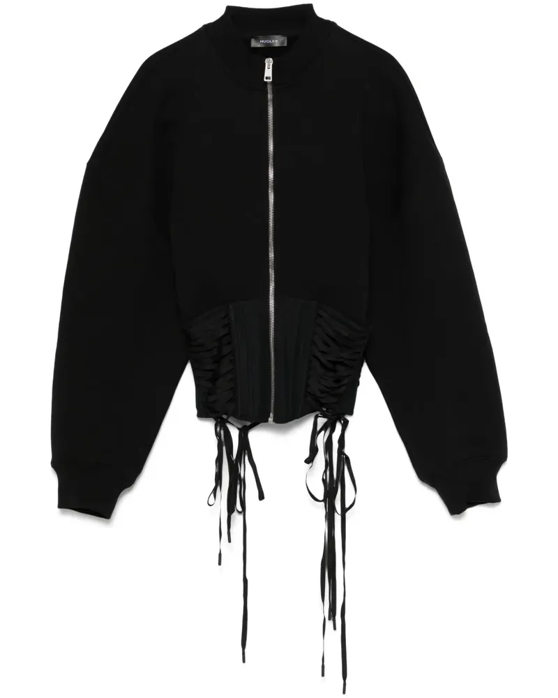 Thierry Mugler Sweatshirt mit Spitze - Schwarz Schwarz