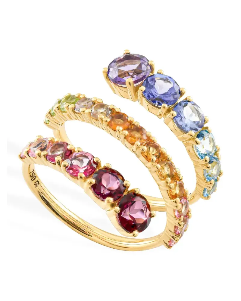BRUMANI 18kt Yara Colours Gelbgoldring mit Schmucksteinen Gold