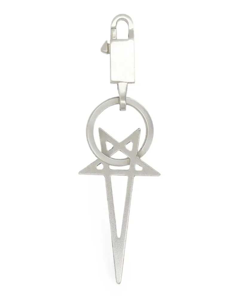 Rick Owens pentagram keychain - Silber Silber