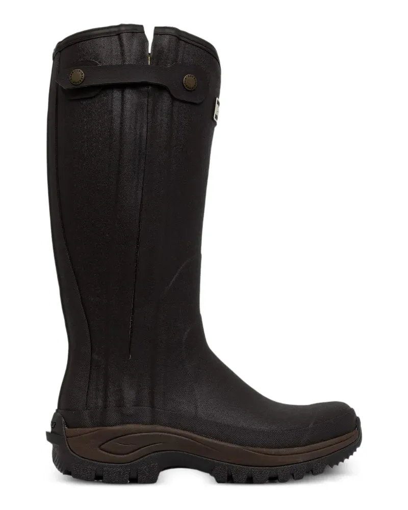 Barbour Stiefel mit Schnallen und Logo-Patch - Braun Braun
