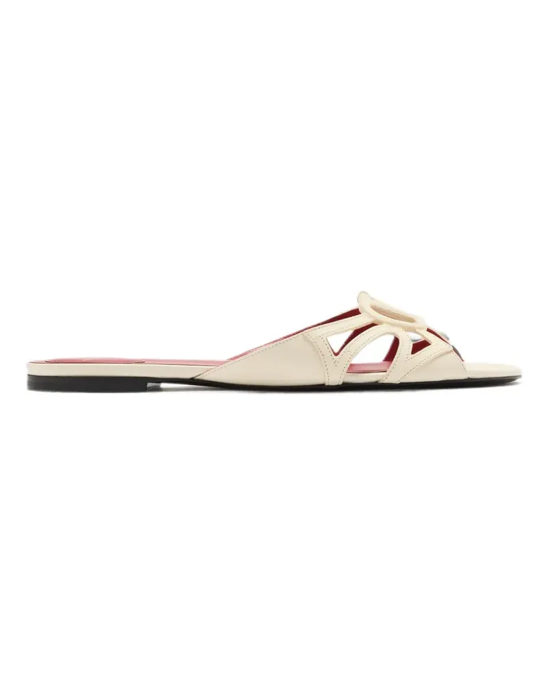 Valentino Garavani VLogo Signature cutout sandals - Nude Nude