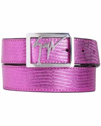 Giuseppe Zanotti logo-buckle belt Violett