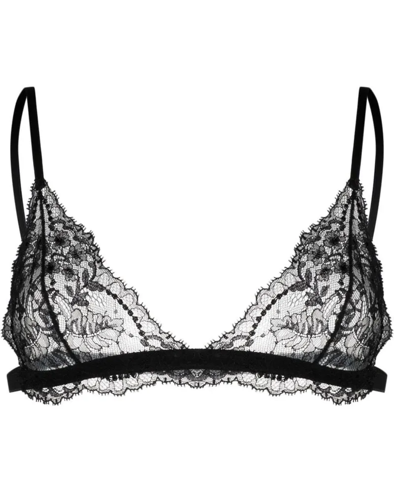 Dolce & Gabbana Triangel Bh Aus Chantilly Spitze Schwarz