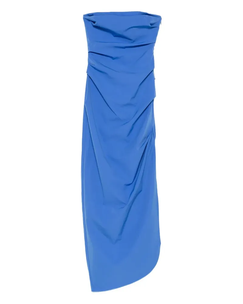 SIR Sol strapless draped maxi dress - Blau Blau
