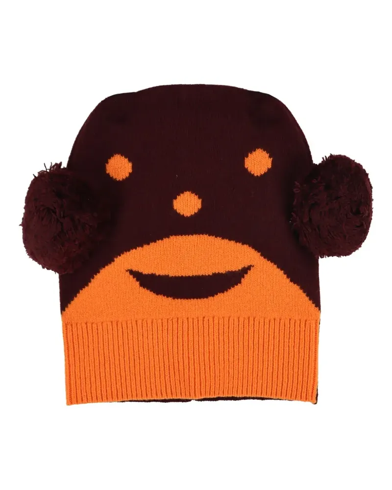 Walter van Beirendonck Beanie mit Bommel - Braun Braun